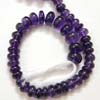 AAA quality Amethyst smooth roundel 10 inch strand 8mm to 16mm approx